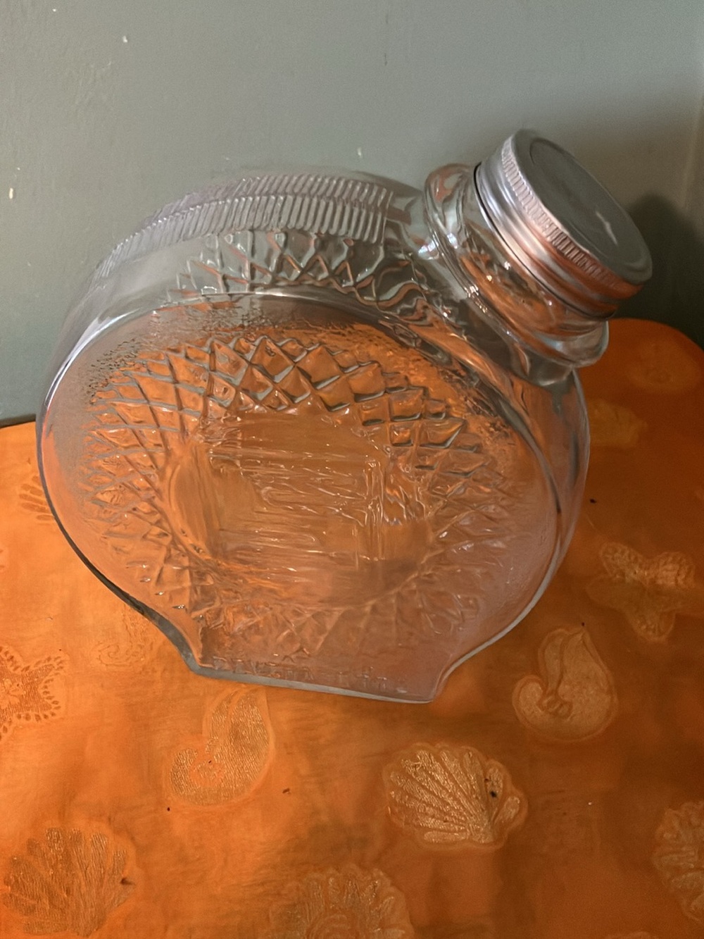 Vintage Beveragette Refrigerator Juice Bottle with Metal Lid